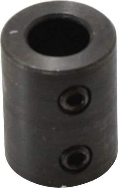 Climax Metal Products - 10mm Inside x 19mm Outside Diam, Metric Set Screw Rigid Coupling without Keyway - 20mm Long - Apex Tool & Supply