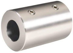 Climax Metal Products - 12mm Inside x 22mm Outside Diam, Metric Set Screw Rigid Coupling without Keyway - 20mm Long - Apex Tool & Supply