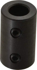 Climax Metal Products - 12mm Inside x 22mm Outside Diam, Metric Set Screw Rigid Coupling without Keyway - 38mm Long - Apex Tool & Supply
