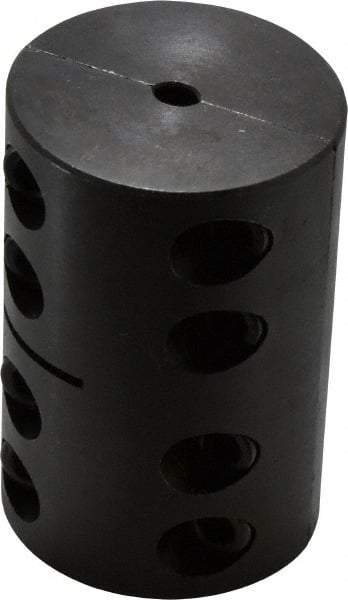 Climax Metal Products - 1/4" Inside x 1-3/4" Outside Diam, Machinable Rigid Coupling - No Keyway - 2-5/8" Long - Apex Tool & Supply