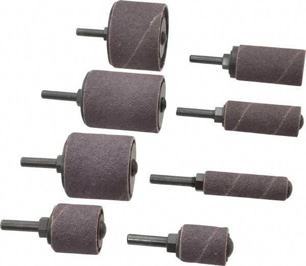 Merit Abrasives - 32-Piece Spiral Band Kit - Includes 3/4 to 2" Diam & 1 to 1-1/2" Wide Band Drums in Coarse, Medium & Fine Grades - Apex Tool & Supply