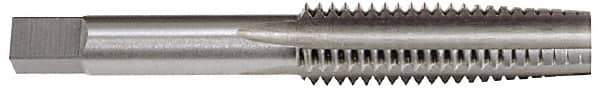 Hertel - 1-3/8 - 12 UNF 3B 6 Flute Bright Finish High Speed Steel Straight Flute Standard Hand Tap - Taper, Right Hand Thread, 6-1/16" OAL, H4 Limit - Apex Tool & Supply