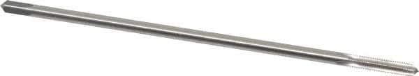 Made in USA - M5x0.8 Metric Coarse, 4 Flute Plug Hand Pulley Tap - High Speed Steel, Bright Finish, Right Hand Flute, D4 Thread Limit, 6" OAL, 0.194" Shank Diam - Apex Tool & Supply