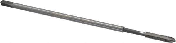 Made in USA - M5x0.80 Metric Coarse, 2 Flute, Bright Finish High Speed Steel, Spiral Point, Extension Pulley Tap - Plug Chamfer, 6" OAL - Exact Industrial Supply