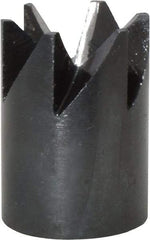 Made in USA - 90° Included Angle, 3/8-24" Hole Thread, Chamfer Edge, High Speed Steel, Outer Tube Edge Finishing Cutter - 7/8" Cutter Head Outside Diam, 1/2" Max Workpiece, 1-1/4" Long, 1/8" Threaded Hole Diam - Apex Tool & Supply