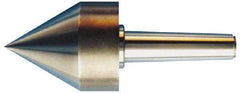 Riten - MT4 Taper Shank, Live Center - 1,500 Max RPM, 4-1/2" Point Diam, 4-7/16" Point Len, 1,500 Lb Max Workpc, 4-7/8" OAL, Pipe Nose Point - Apex Tool & Supply
