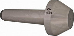 Riten - 2-3/4" Head Diam, Hardened Tool Steel Bull Nose Point Solid Dead Center - 4MT Morse Taper, 2-3/4" Point Diam, 1.077" Point Length, 2-5/64" OAL - Apex Tool & Supply