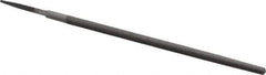 Value Collection - 8" Long, Second Cut, Round American-Pattern File - Double Cut, Tang - Apex Tool & Supply