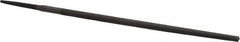 Value Collection - 8" Long, Smooth Cut, Round American-Pattern File - Double Cut, Tang - Apex Tool & Supply