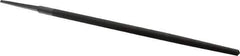Value Collection - 12" Long, Smooth Cut, Round American-Pattern File - Double Cut, Tang - Apex Tool & Supply