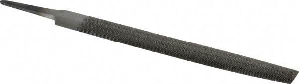 Value Collection - 6" Long, Bastard Cut, Half Round American-Pattern File - Double Cut, 5/32" Overall Thickness, Tang - Apex Tool & Supply