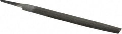 Value Collection - 6" Long, Bastard Cut, Half Round American-Pattern File - Double Cut, 5/32" Overall Thickness, Tang - Apex Tool & Supply