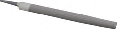 Value Collection - 8" Long, Second Cut, Half Round American-Pattern File - Double Cut, 7/32" Overall Thickness, Tang - Apex Tool & Supply