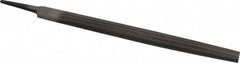 Value Collection - 10" Long, Bastard Cut, Half Round American-Pattern File - Double Cut, 9/32" Overall Thickness, Tang - Apex Tool & Supply