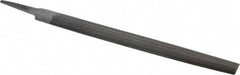 Value Collection - 10" Long, Second Cut, Half Round American-Pattern File - Double Cut, 9/32" Overall Thickness, Tang - Apex Tool & Supply