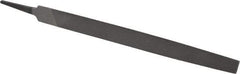Value Collection - 10" Long, Smooth Cut, Half Round American-Pattern File - Double Cut, 9/32" Overall Thickness, Tang - Apex Tool & Supply