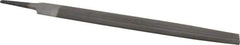 Value Collection - 12" Long, Smooth Cut, Half Round American-Pattern File - Double Cut, 0.3438" Overall Thickness, Tang - Apex Tool & Supply
