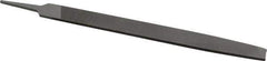 Value Collection - 12" Long, Second Cut, Mill American-Pattern File - Single Cut, 7/32" Overall Thickness, Tang - Apex Tool & Supply