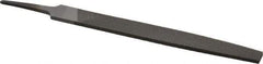 Value Collection - 6" Long, Bastard Cut, Flat American-Pattern File - Double Cut, 5/32" Overall Thickness, Tang - Apex Tool & Supply