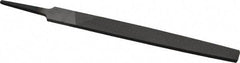 Value Collection - 6" Long, Second Cut, Flat American-Pattern File - Double Cut, 5/32" Overall Thickness, Tang - Apex Tool & Supply