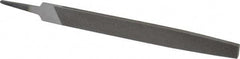 Value Collection - 8" Long, Second Cut, Flat American-Pattern File - Double Cut, 7/32" Overall Thickness, Tang - Apex Tool & Supply