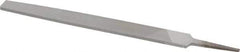 Value Collection - 8" Long, Smooth Cut, Flat American-Pattern File - Double Cut, 7/32" Overall Thickness, Tang - Apex Tool & Supply
