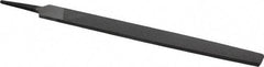 Value Collection - 10" Long, Bastard Cut, Flat American-Pattern File - Double Cut, 1/4" Overall Thickness, Tang - Apex Tool & Supply