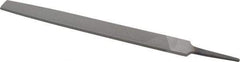 Value Collection - 10" Long, Second Cut, Flat American-Pattern File - Double Cut, 1/4" Overall Thickness, Tang - Apex Tool & Supply