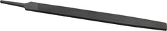Value Collection - 12" Long, Smooth Cut, Flat American-Pattern File - Double Cut, 9/32" Overall Thickness, Tang - Apex Tool & Supply