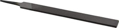 Value Collection - 8" Long, Smooth Cut, Hand American-Pattern File - Double Cut, 7/32" Overall Thickness, Tang - Apex Tool & Supply