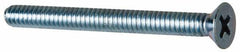 Value Collection - #10-24 UNC, 2" OAL Phillips Drive Machine Screw - Flat Head, Grade 2 Steel, Zinc-Plated Finish, Without Washer - Apex Tool & Supply