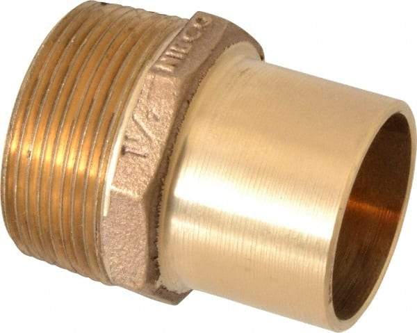 NIBCO - 1-1/2" Cast Copper Pipe Adapter - FTG x M, Pressure Fitting - Apex Tool & Supply