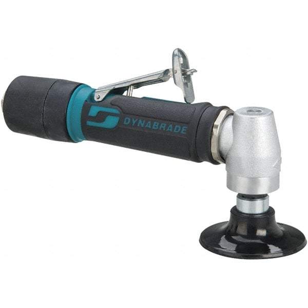 Dynabrade - 3" Max Disc, 15,000 RPM, Pneumatic Handheld Disc Sander - 21 CFM, 1/4" Inlet, 0.4 hp, 90 psi, Includes Wrench & Disc Sander - Apex Tool & Supply