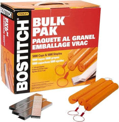 Stanley Bostitch - 1" Long x 5/16" Wide, 18 Gauge Wide Crown Construction Staple - Steel, Chisel Point - Apex Tool & Supply