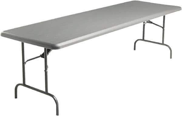 ICEBERG - 30" Long x 96" Wide x 29" High, Folding Table - Charcoal - Apex Tool & Supply