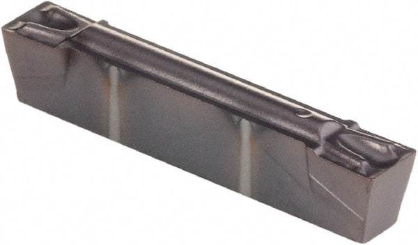 Kennametal - 125G GUP Grade KCU25, 3.18mm Cutting Width Carbide Grooving Insert - 2.92mm Max Depth of Cut, Neutral, 0.2mm Corner Radius, AlTiN Finish - Apex Tool & Supply