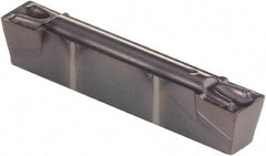 Kennametal - 125G GUP Grade KCU25, 3.18mm Cutting Width Carbide Grooving Insert - 2.92mm Max Depth of Cut, Neutral, 0.2mm Corner Radius, AlTiN Finish - Apex Tool & Supply