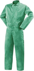 Steiner - Size XL, Green, Snap, Flame Resistant/Retardant Coverall - Cotton, 3 Pockets - Apex Tool & Supply