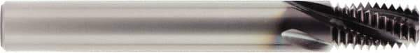 OSG - 1/16-27 NPTF, 0.184" Cutting Diam, 3 Flute, Solid Carbide Helical Flute Thread Mill - Internal Thread, 0.426" LOC, 3" OAL, 1/4" Shank Diam - Apex Tool & Supply