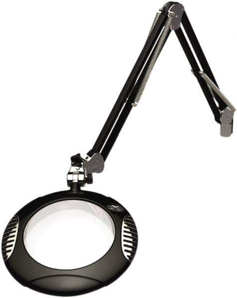 O.C. White - 43 Inch, Spring Suspension, Clamp on, LED, Black, Magnifying Task Light - 8 Watt, 7.5 and 15 Volt, 2x Magnification, 5-1/4 Inch Wide, 7-1/2 Inch Long - Apex Tool & Supply