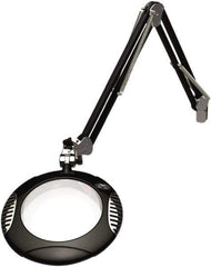 O.C. White - 43 Inch, Spring Suspension, Clamp on, LED, Black, Magnifying Task Light - 8 Watt, 7.5 and 15 Volt, 2x Magnification, 5-1/4 Inch Wide, 7-1/2 Inch Long - Apex Tool & Supply