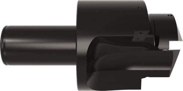 Allied Machine and Engineering - ISO 11926-1, MS 16142, SAE J1926-1 Standard, 2-1/2-12, 32 Tube Dash Number, 15° Porting Angle, 2.421" Pilot Diam, 1-1/2" Shank Diam, Indexable Spade Blade Insert Porting Tool - 2 Porting Inserts, 6-3/4" Overall Length - Apex Tool & Supply