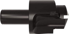 Allied Machine and Engineering - ISO 11926-1, MS 16142, SAE J1926-1 Standard, 2-1/2-12, 32 Tube Dash Number, 15° Porting Angle, 2.421" Pilot Diam, 1-1/2" Shank Diam, Indexable Spade Blade Insert Porting Tool - 2 Porting Inserts, 6-3/4" Overall Length - Apex Tool & Supply