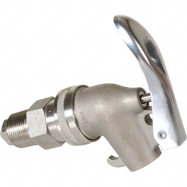 Vestil - 3/4" NPT Stainless Steel Adjustable Drum Faucet - 6" Long Extension - Apex Tool & Supply