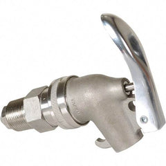 Vestil - 3/4" NPT Stainless Steel Adjustable Drum Faucet - 6" Long Extension - Apex Tool & Supply