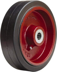Hamilton - 10 Inch Diameter x 3 Inch Wide, Rubber on Cast Iron Caster Wheel - 1,000 Lb. Capacity, 3-1/4 Inch Hub Length, 1 Inch Axle Diameter, Straight Roller Bearing - Apex Tool & Supply