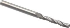Accupro - #21 150° Solid Carbide Jobber Drill - Bright Finish, Spiral Flute, 2-1/2" OAL, Standard Point - Apex Tool & Supply