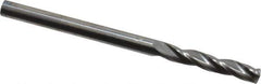 Accupro - 5/32" 150° Solid Carbide Jobber Drill - Bright Finish, Spiral Flute, 2-1/2" OAL, Standard Point - Apex Tool & Supply