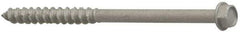 Elco - 1/4" Diam, 2-1/4" Length Under Head, Hex Drive, Concrete Screw & Masonry Fastener - Stainless Steel, StalGard Silver Finish, Includes 5/16" Drill Bit - Apex Tool & Supply