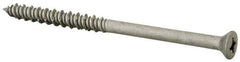 Elco - 1/4" Diam, 3-3/4" OAL, Phillips Drive, Concrete Screw & Masonry Fastener - Stainless Steel, StalGard Silver Finish, Includes #2 Drill Bit - Apex Tool & Supply